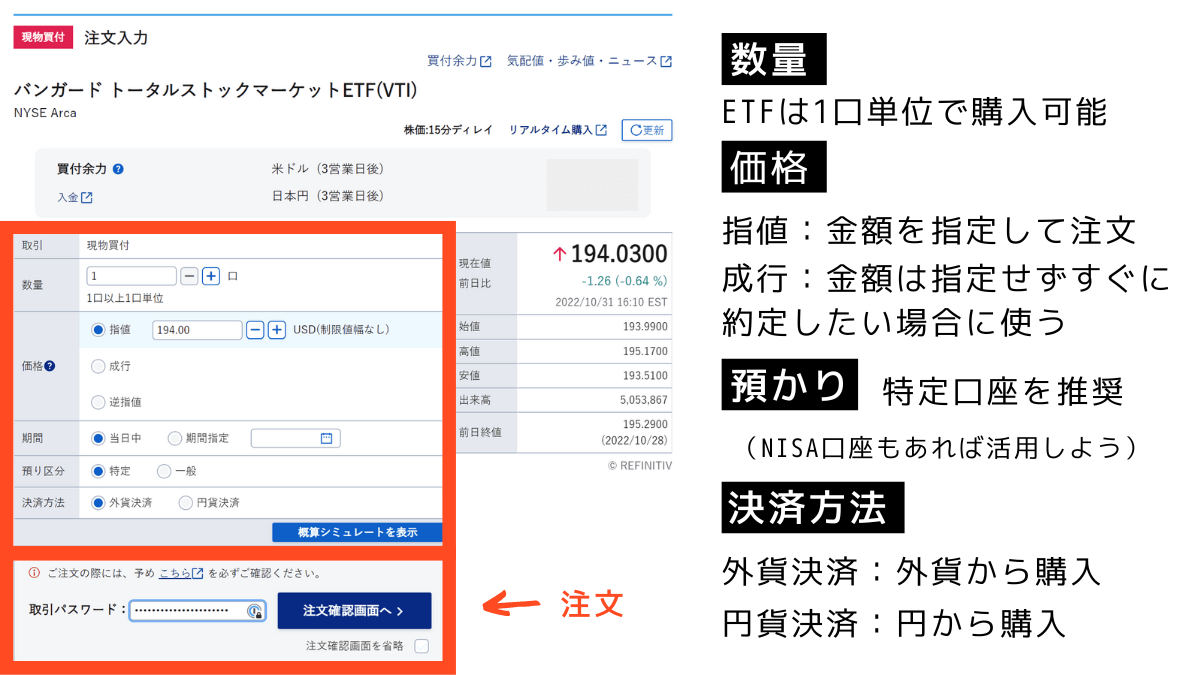 VTIの購入方法③